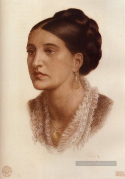 Portrait de Madame Georgina Fernandez préraphaélite Confrérie Dante Gabriel Rossetti Peinture à l'huile